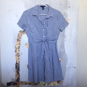 F21 Blue and White Striped Dress 👗